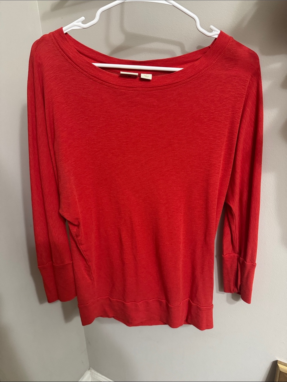 St Tropez Women’s Red Long-Sleeve Boatneck Top